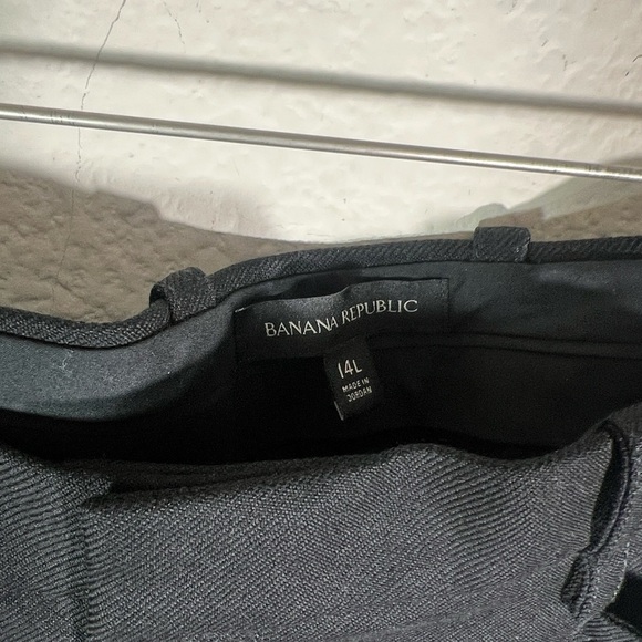 Banana Republic Lido Wide Leg Italian Wool Pant Black women’s Sz 14 Tall work - Picture 9 of 14